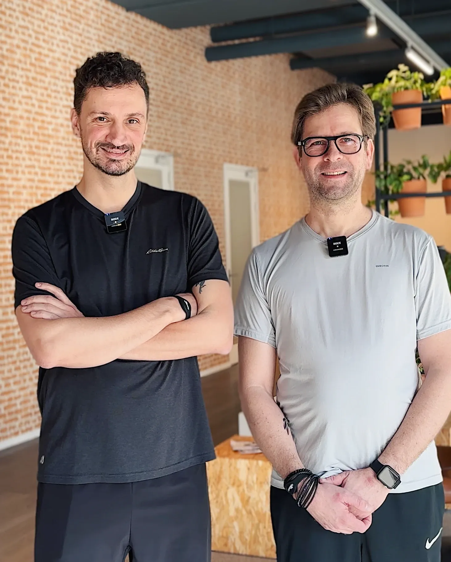 Portret van twee leden die hun verhaal delen over The Gym Society