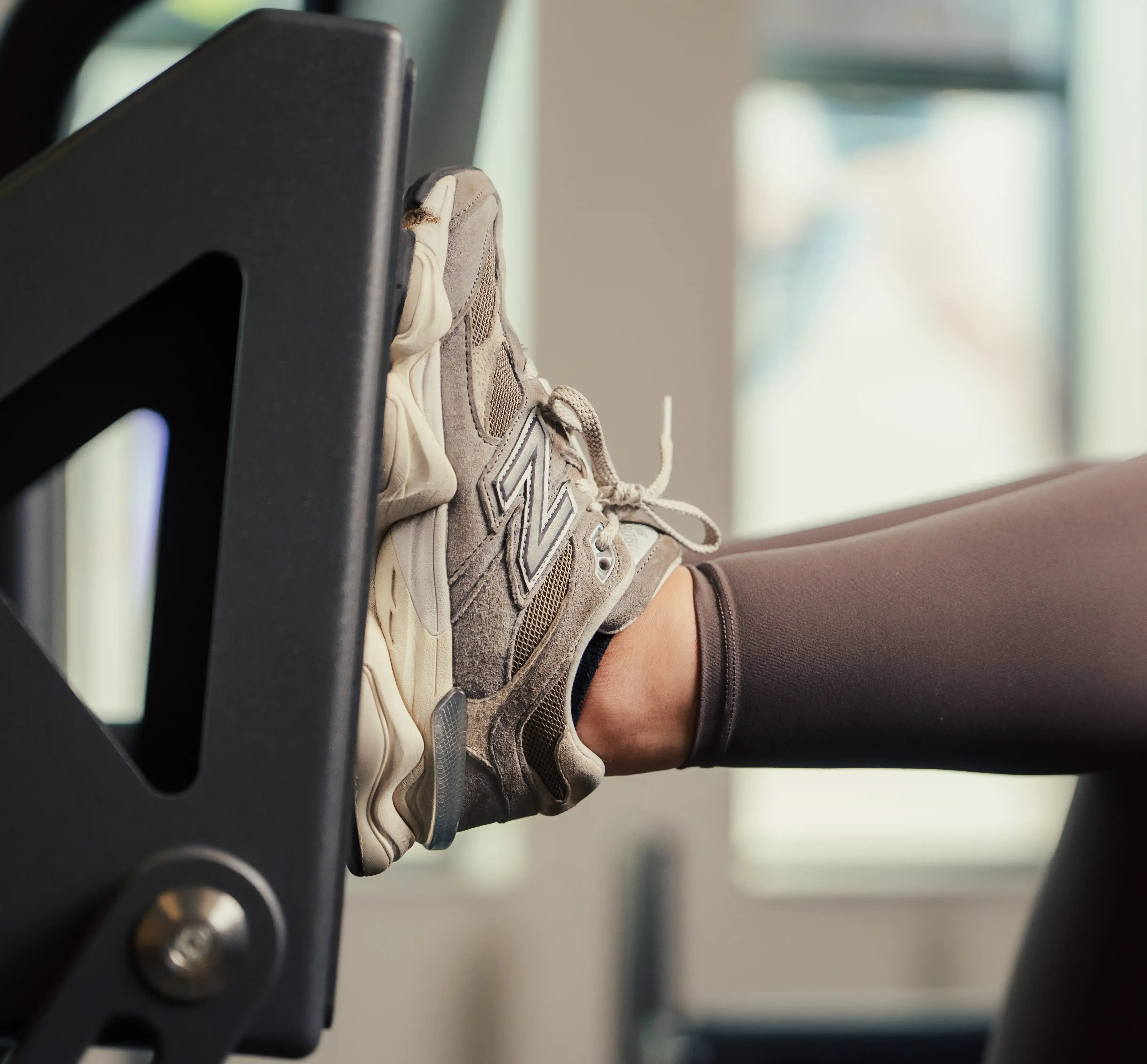 Detail van voeten op de Leg Press