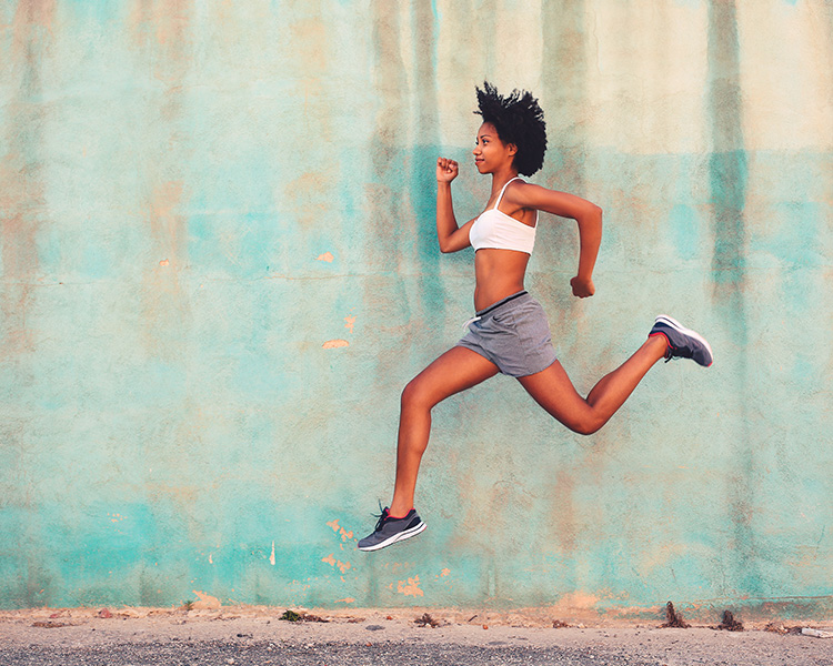 Jumping woman photo 1 - S